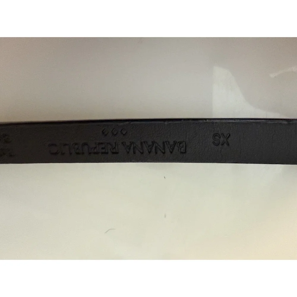 Banana Republic Dyed Calf Hair Faux Leather Brown Skinny Belt Animal‎ Print XS